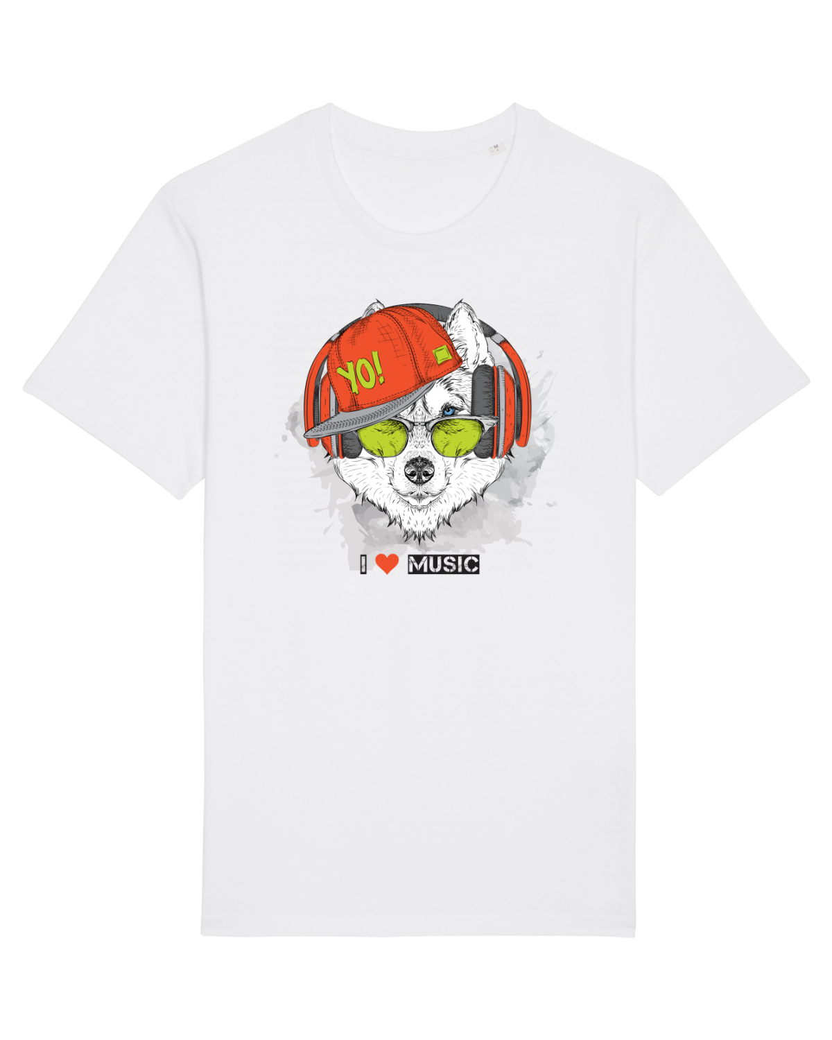 Tricou mânecă scurtă Unisex Rocker White