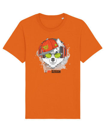 Husky Hipster Glasses Bright Orange