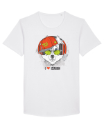 Husky Hipster Glasses Tricou mânecă scurtă guler larg Bărbat Skater