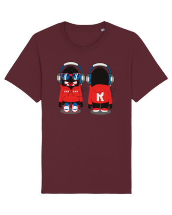 Hipster Monster Headphones Burgundy
