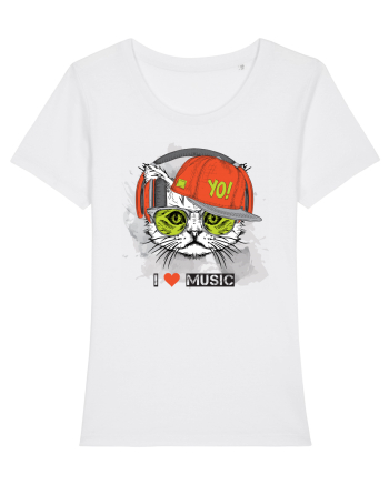 I love Music Cat White