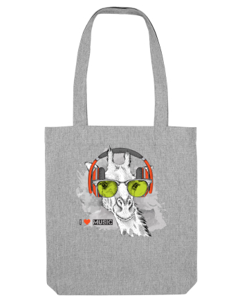 I love Music Giraffe Heather Grey