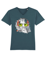 I love Music Giraffe Tricou mânecă scurtă guler V Bărbat Presenter