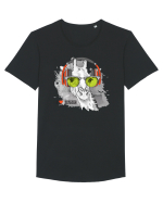 I love Music Giraffe Tricou mânecă scurtă guler larg Bărbat Skater