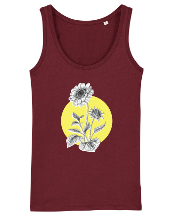 Floarea Soarelui Galben Burgundy