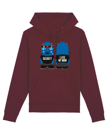 I love My Mom Monster Burgundy