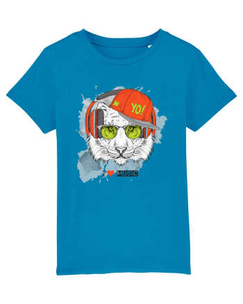 Hipster Tiger Headphones Azur