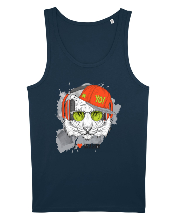 Hipster Tiger Headphones Navy