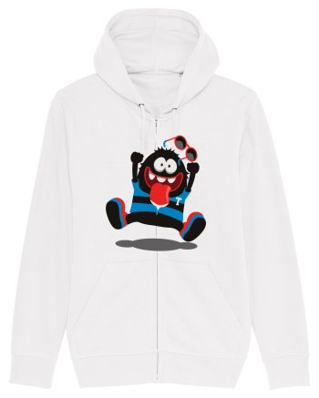 Crazy Monster Cartoon White