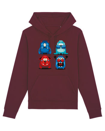 Funny Monsters Burgundy