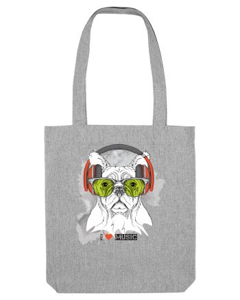 Hipster Frenchie Dog Heather Grey