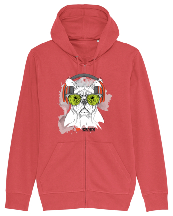 Hipster Frenchie Dog Carmine Red
