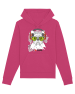 Hipster Frenchie Dog Hanorac Unisex Drummer