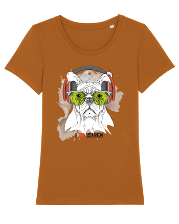 Hipster Frenchie Dog Roasted Orange