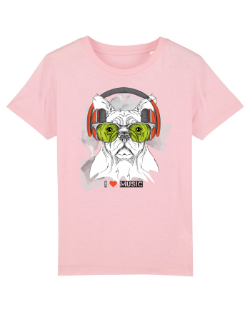 Hipster Frenchie Dog Cotton Pink