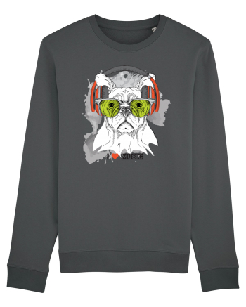 Hipster Frenchie Dog Anthracite
