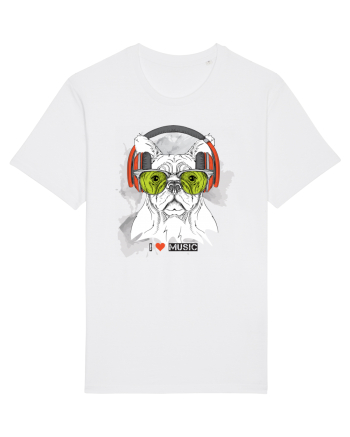 Hipster Frenchie Dog White