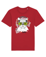 Hipster Frenchie Dog Tricou mânecă scurtă Unisex Rocker