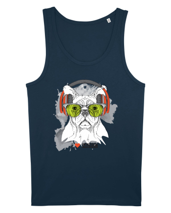Hipster Frenchie Dog Navy