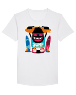 Surf Monster Cool Tricou mânecă scurtă guler larg Bărbat Skater