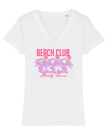 Beach Club Party Flamingo White