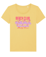 Beach Club Party Flamingo Tricou mânecă scurtă guler larg fitted Damă Expresser