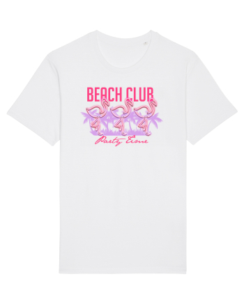 Beach Club Party Flamingo White