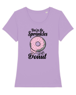 Donut Roz Tricou mânecă scurtă guler larg fitted Damă Expresser