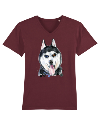 Husky Painting Burgundy