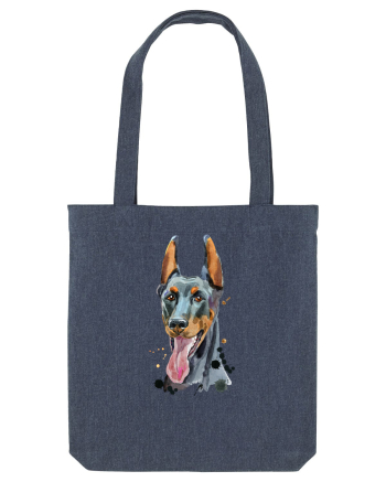 Doberman Painting Midnight Blue