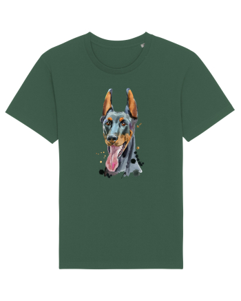 Doberman Painting Bottle Green