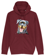 Rottweiler Painting Hanorac cu fermoar Unisex Connector