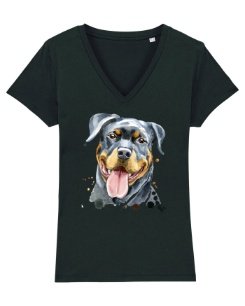Rottweiler Painting Black