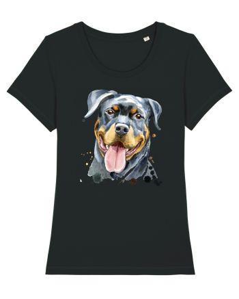 Rottweiler Painting Black