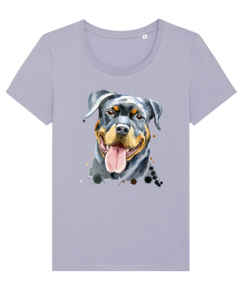 Rottweiler Painting Lavender