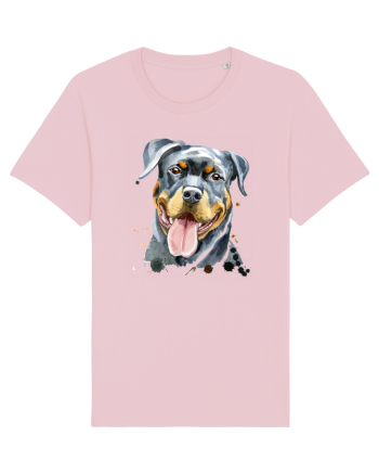 Rottweiler Painting Cotton Pink