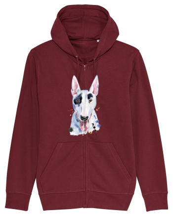 Bullterrier Painting Burgundy