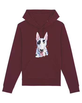 Bullterrier Painting Burgundy