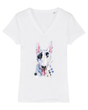 Bullterrier Painting White