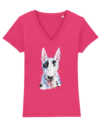 Bullterrier Painting Raspberry