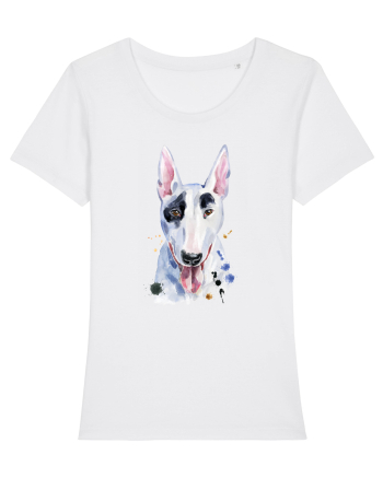 Bullterrier Painting White