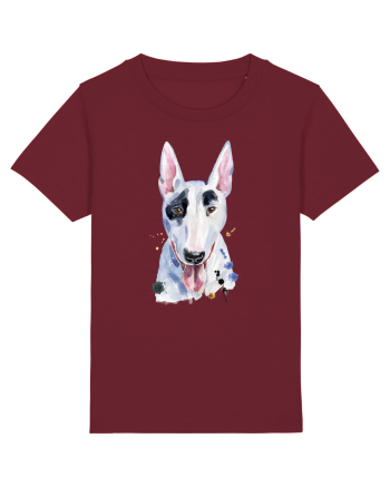 Bullterrier Painting Burgundy