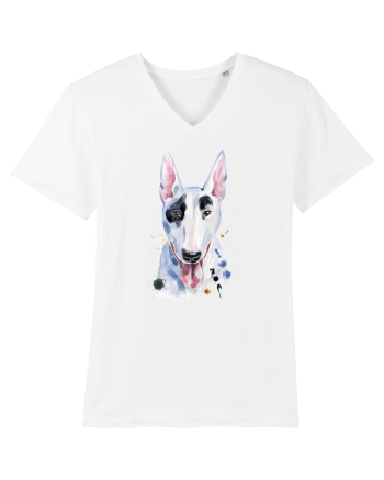Bullterrier Painting White