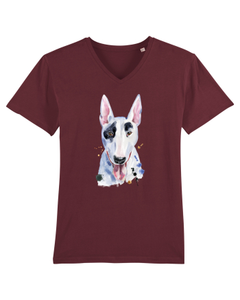 Bullterrier Painting Burgundy