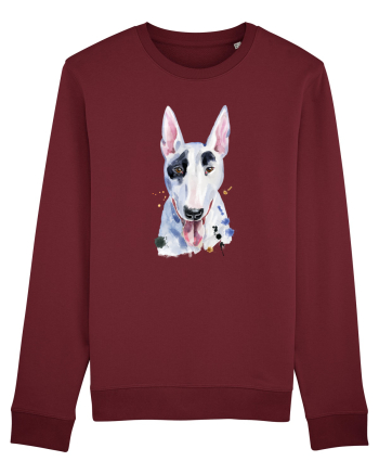 Bullterrier Painting Burgundy