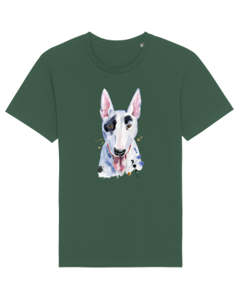 Bullterrier Painting Bottle Green