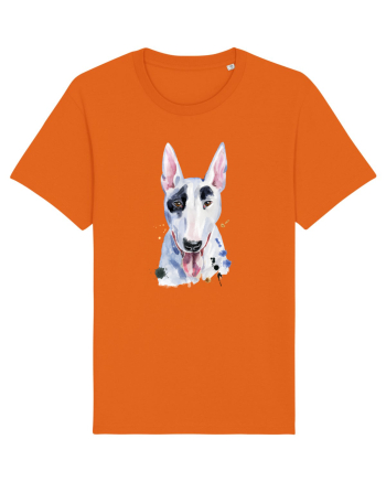 Bullterrier Painting Bright Orange