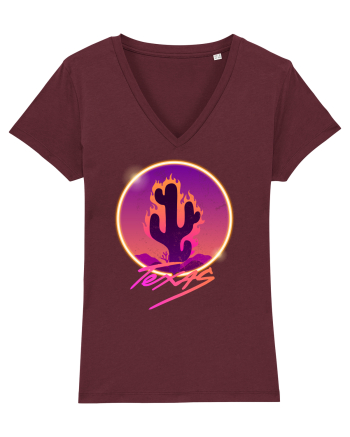 Texas Cactus Fire Burgundy