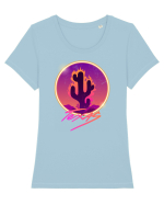 Texas Cactus Fire Tricou mânecă scurtă guler larg fitted Damă Expresser
