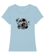 Love Rock Surf Tricou mânecă scurtă guler larg fitted Damă Expresser